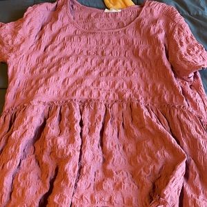 Ruffle pink shirt